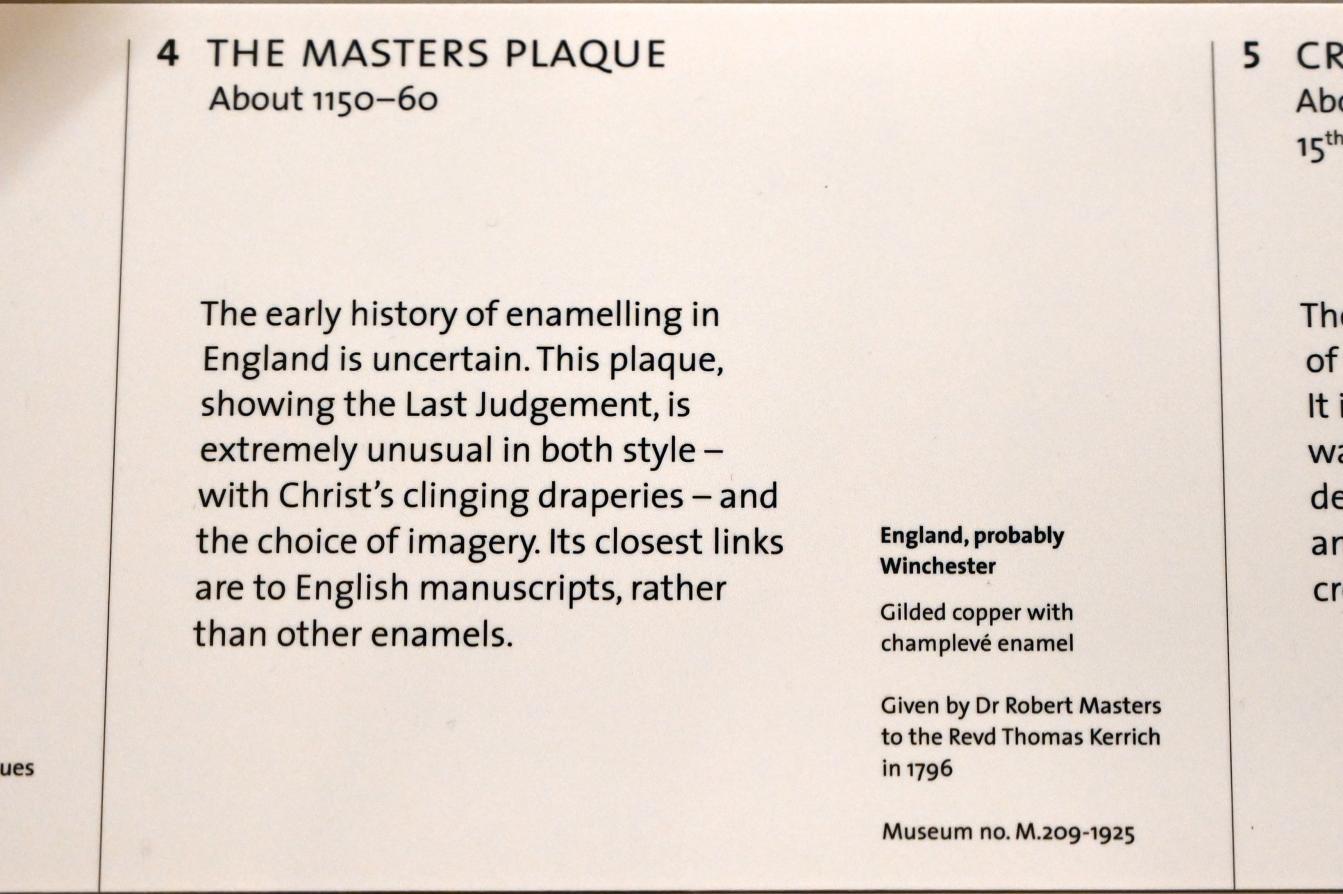 Jüngste-Gericht-Plakette, London, Victoria and Albert Museum, -1. Etage, Mittelalter und Renaissance, um 1150–1160, Bild 2/2