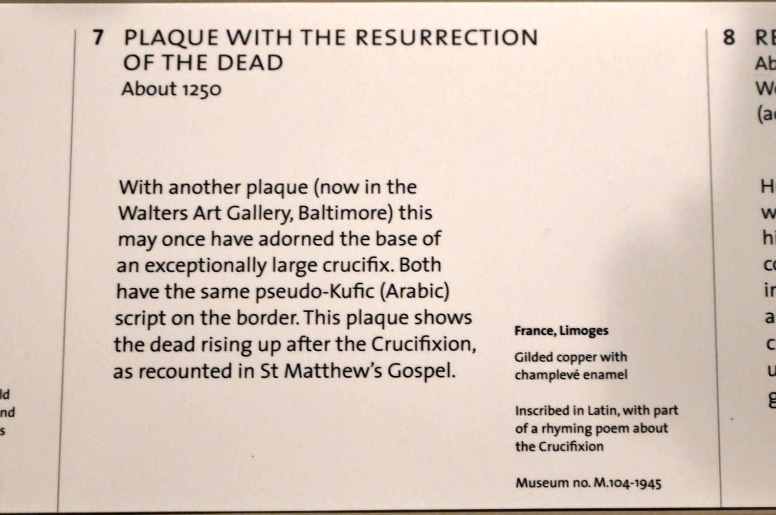 Auferstehung der Toten, London, Victoria and Albert Museum, -1. Etage, Mittelalter und Renaissance, um 1250, Bild 2/2