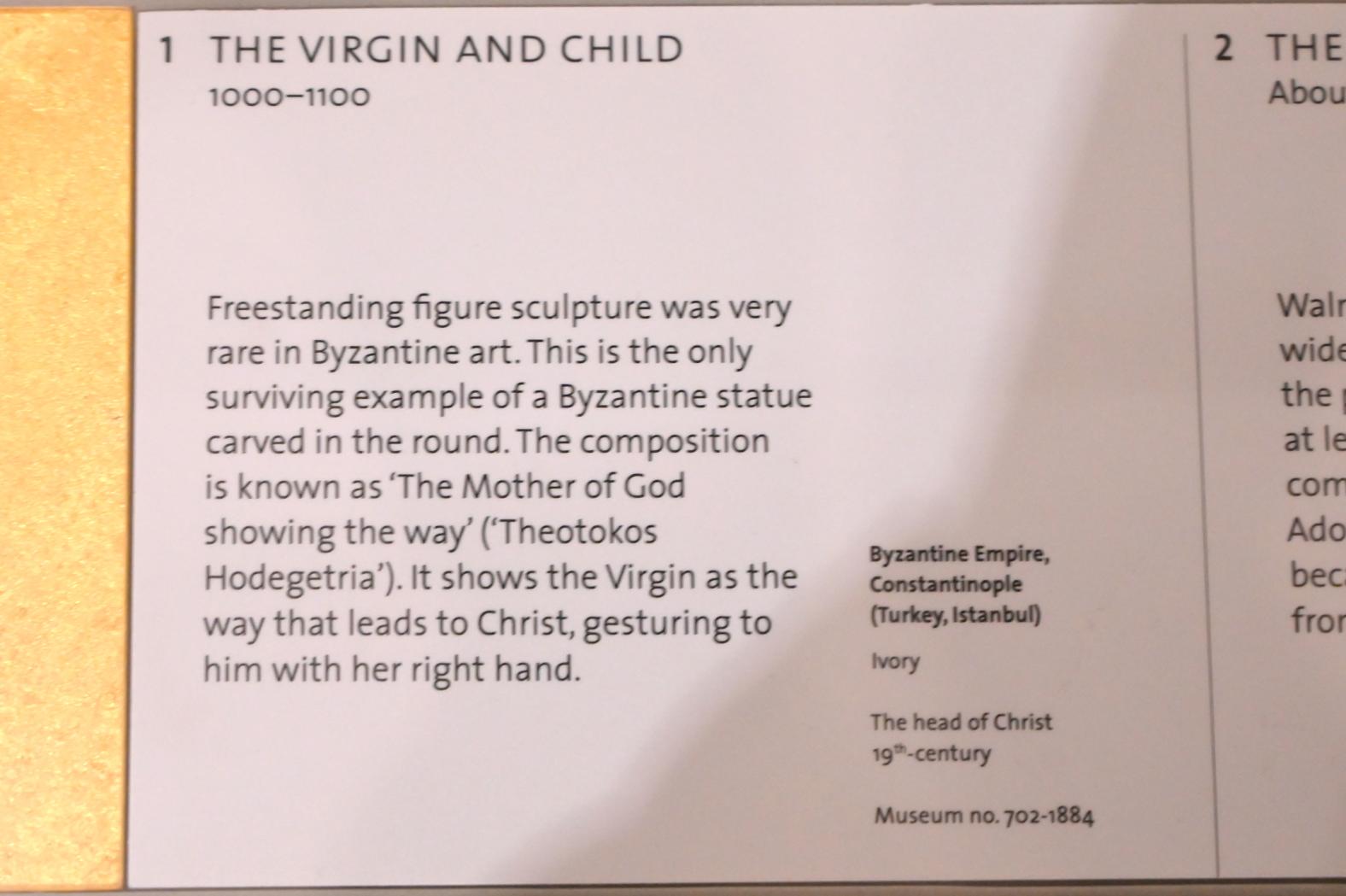 Maria mit Kind, London, Victoria and Albert Museum, -1. Etage, Mittelalter und Renaissance, 1000–1100, Bild 2/2