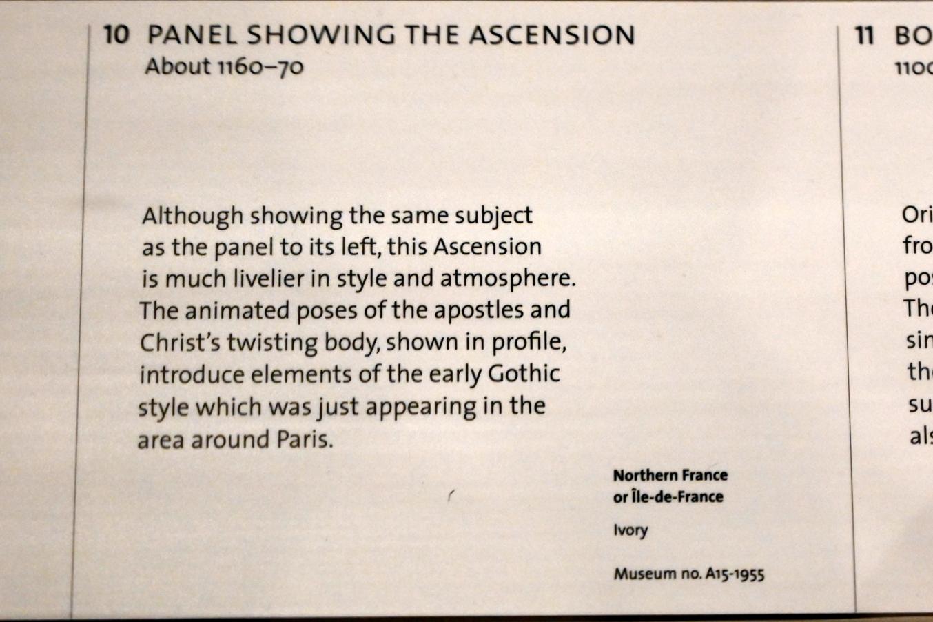 Christi Himmelfahrt, London, Victoria and Albert Museum, -1. Etage, Mittelalter und Renaissance, um 1160–1170, Bild 2/2