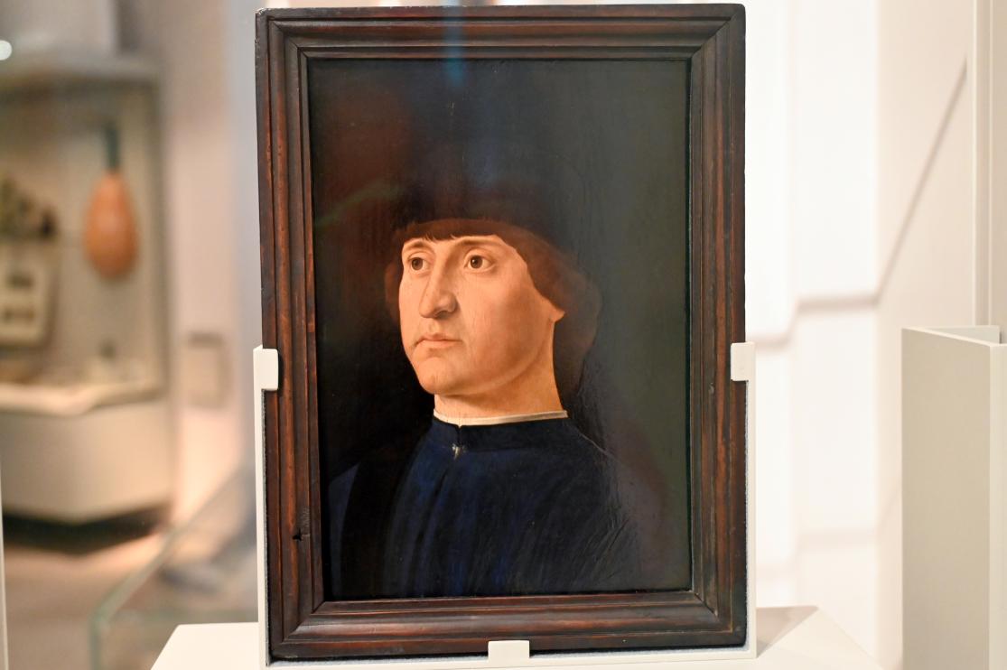 Jacometto Veneziano (1485–1486), Porträt eines Mannes, London, Victoria and Albert Museum, 1. Etage, um 1475–1498