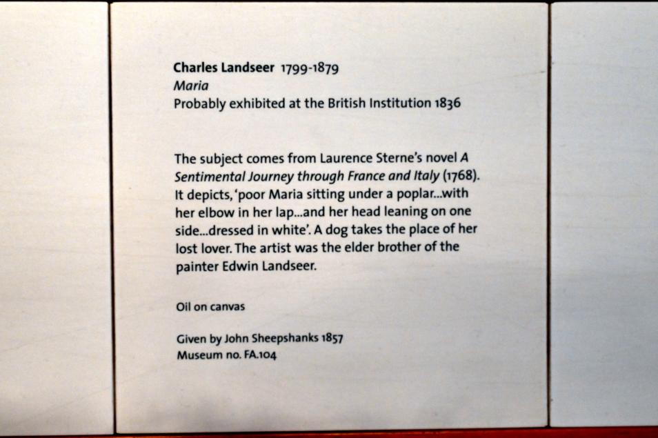 Charles Landseer (1835), Maria, London, Victoria and Albert Museum, 2. Etage, Paintings, vor 1836, Bild 2/2