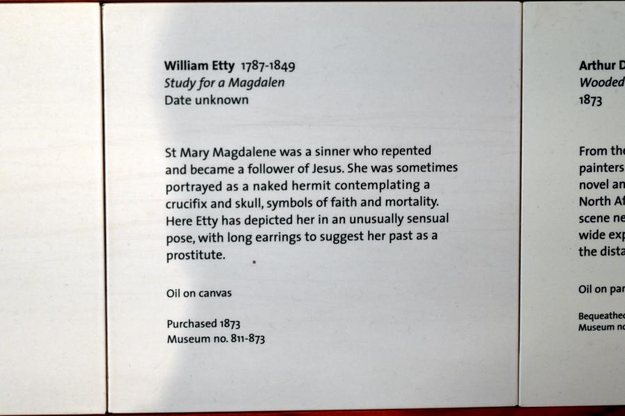 William Etty (1840), Maria Magdalena, London, Victoria and Albert Museum, 2. Etage, Paintings, Undatiert, Bild 2/2