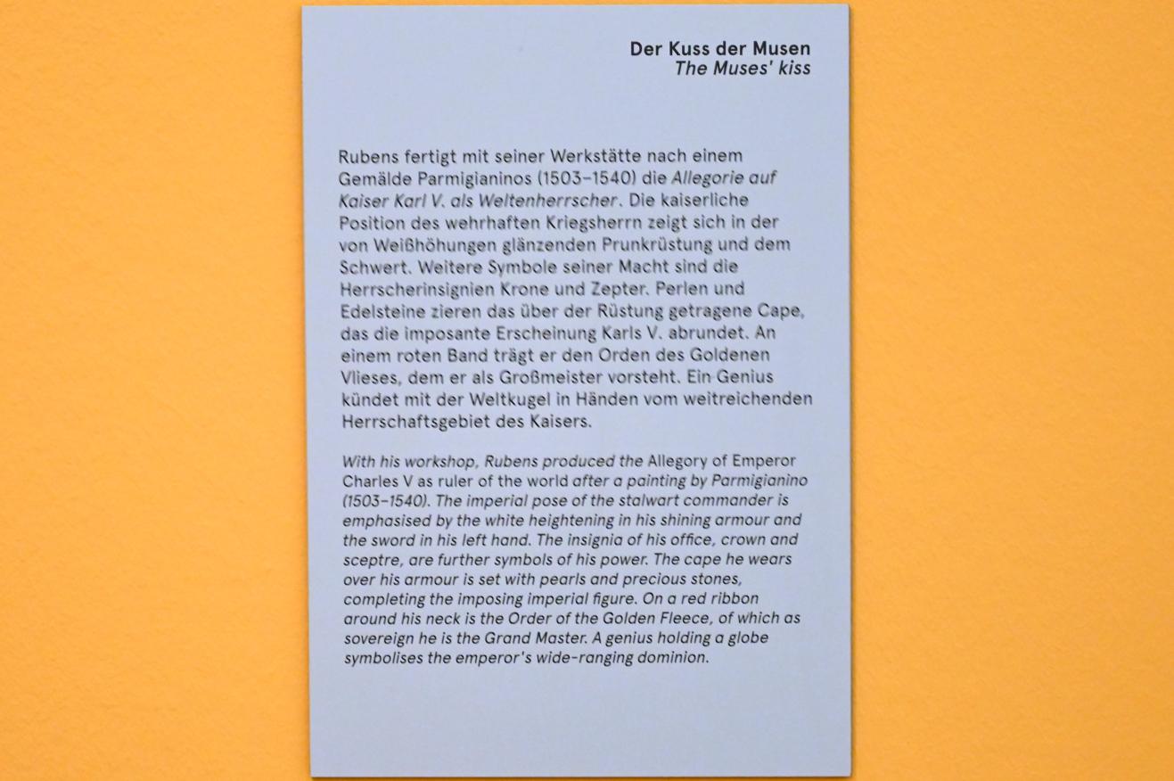 Peter Paul Rubens (1598–1640), Allegorie auf Kaiser Karl V. als Weltenherrscher, Salzburg, Salzburger Residenz, Residenzgalerie, 1604, Bild 4/4