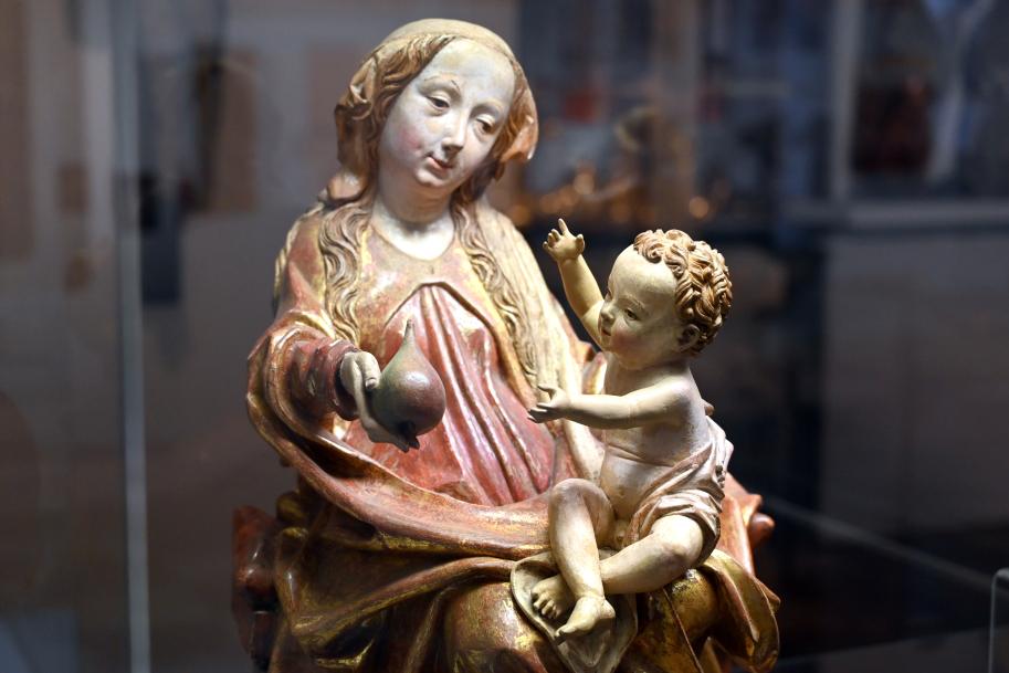 Michael Pacher (Umkreis) (1498), Thronende Madonna mit Kind, Salzburg, Dommuseum Salzburg, um 1495–1500, Bild 3/6