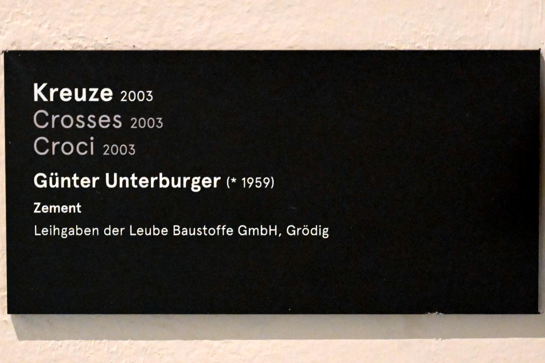 Günter Unterburger (2003), Kreuze, Salzburg, Dommuseum Salzburg, 2003, Bild 2/2