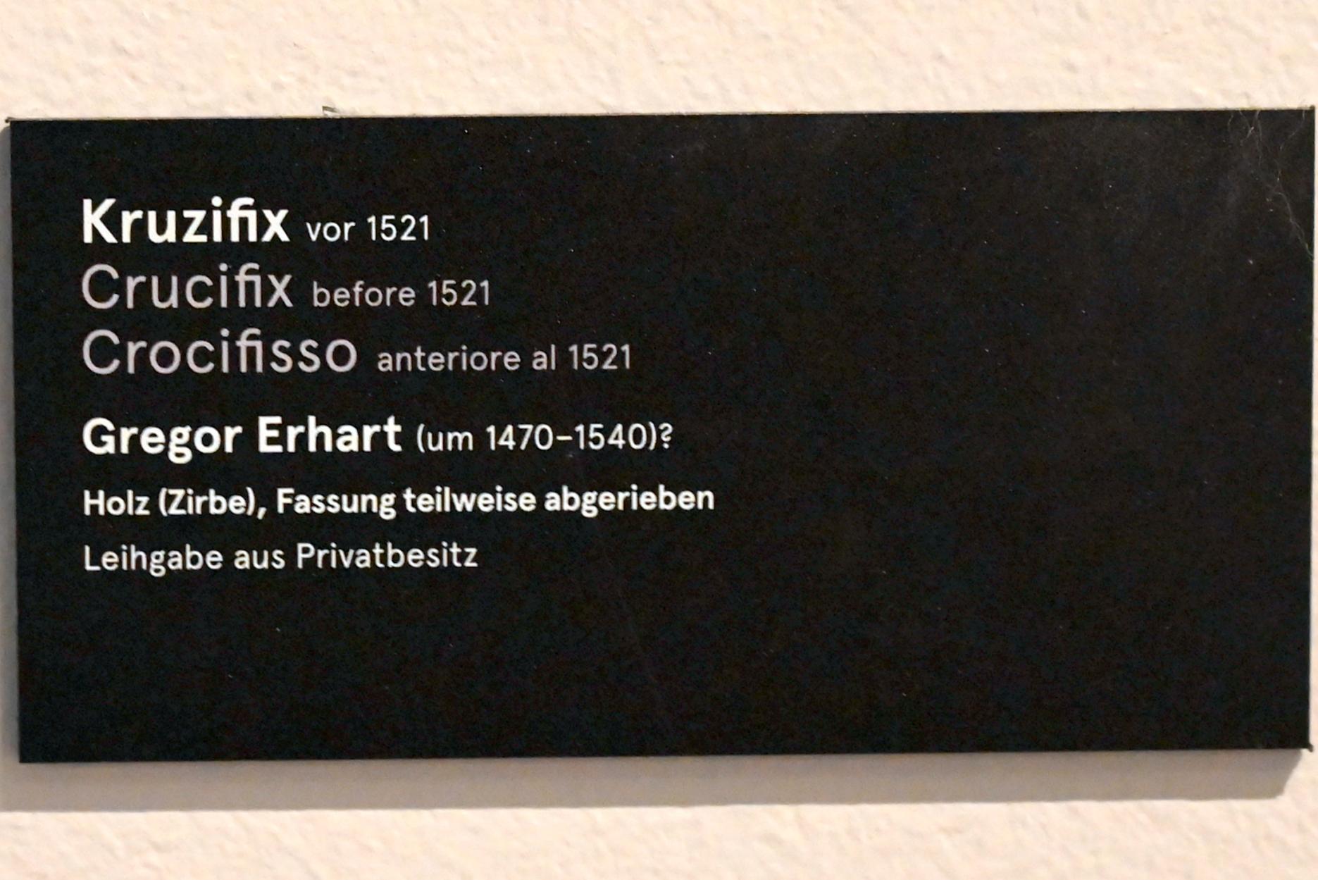 Gregor Erhart (1501–1520), Kruzifix, Salzburg, Dommuseum Salzburg, vor 1521, Bild 3/3
