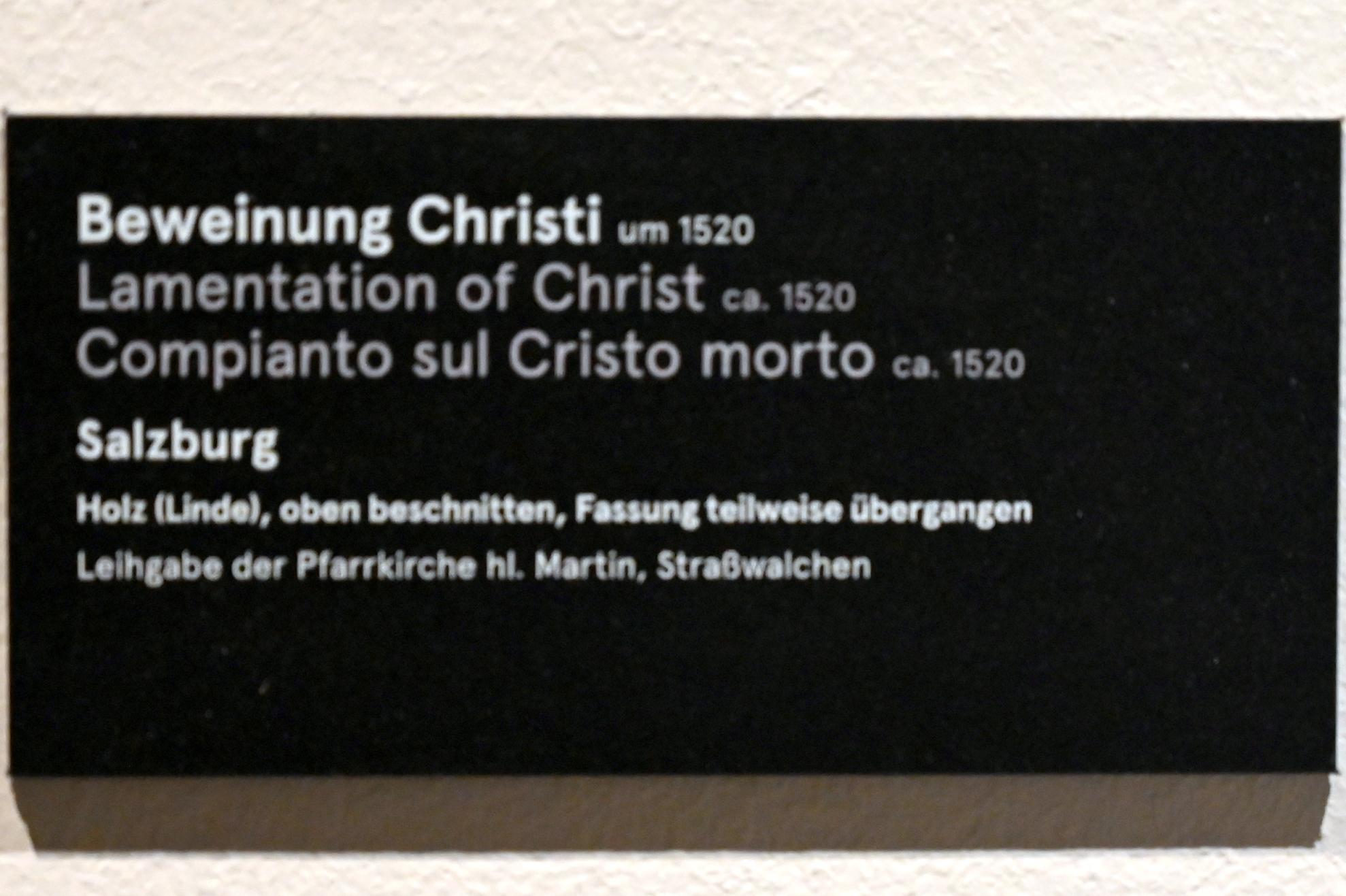 Beweinung Christi, Salzburg, Dommuseum Salzburg, um 1520, Bild 2/2