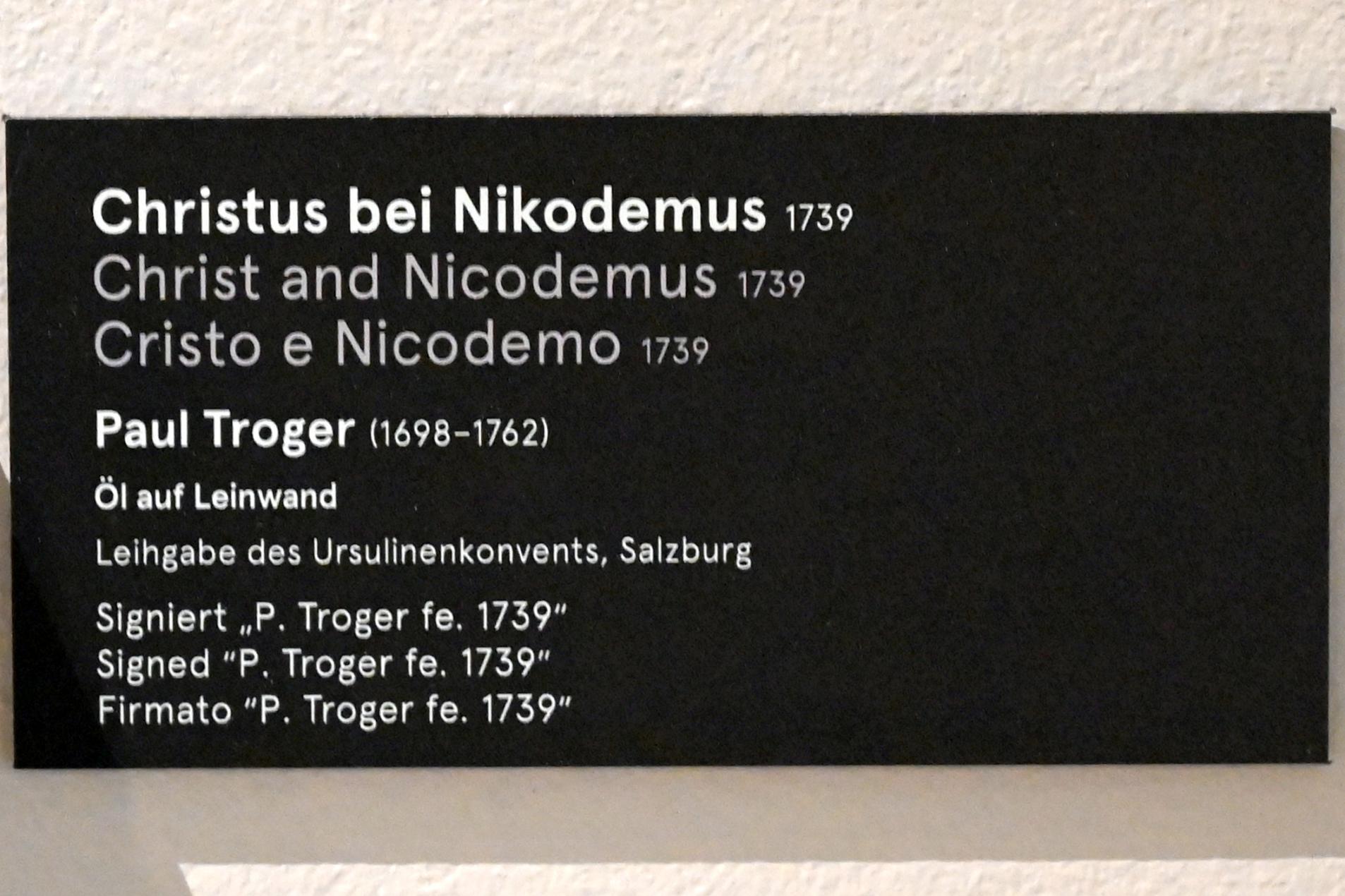 Paul Troger (1727–1750), Christus bei Nikodemus, Salzburg, Dommuseum Salzburg, 1739, Bild 2/2