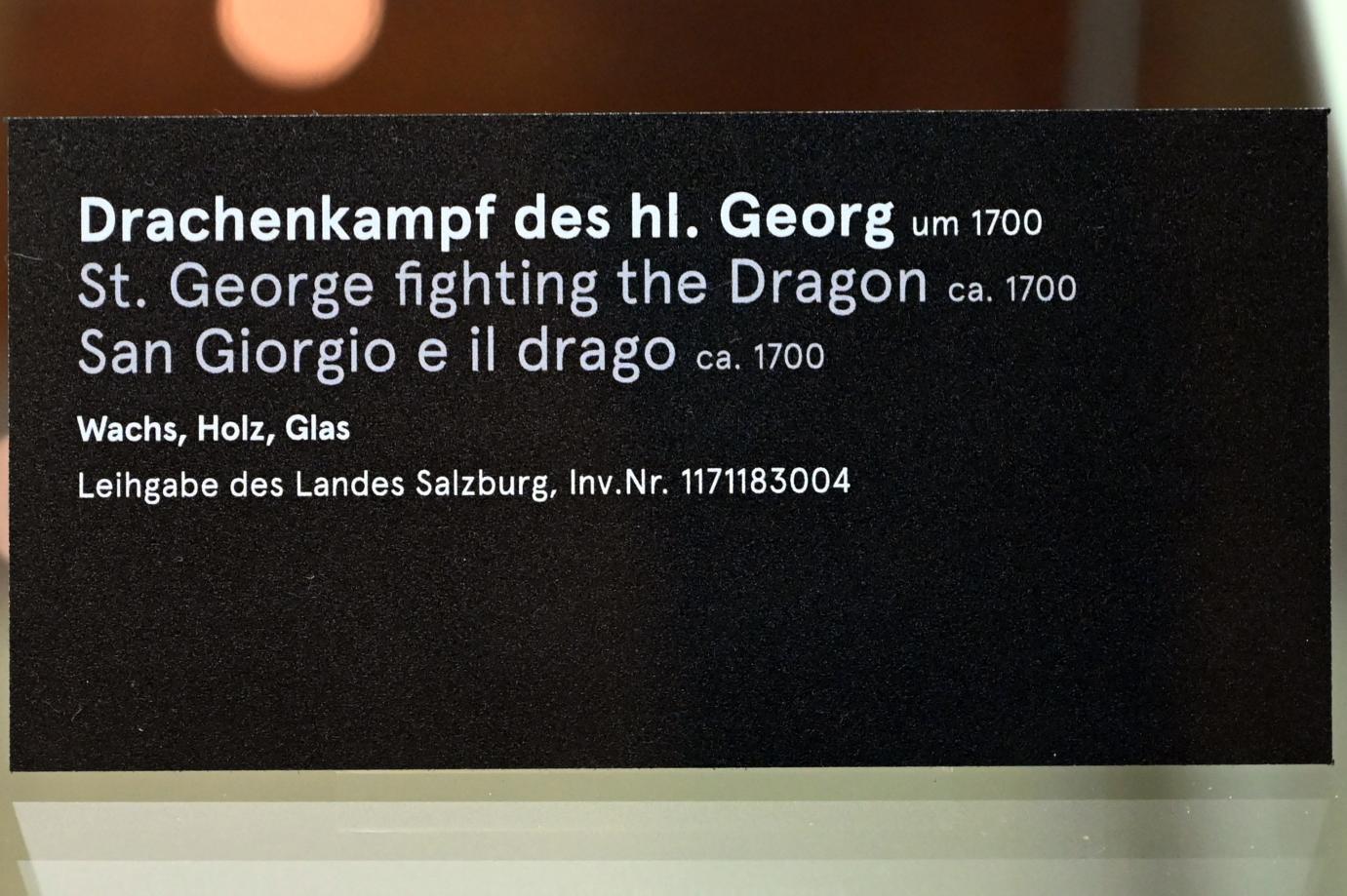 Drachenkampf des hl. Georg, Salzburg, Dommuseum Salzburg, um 1700, Bild 2/2