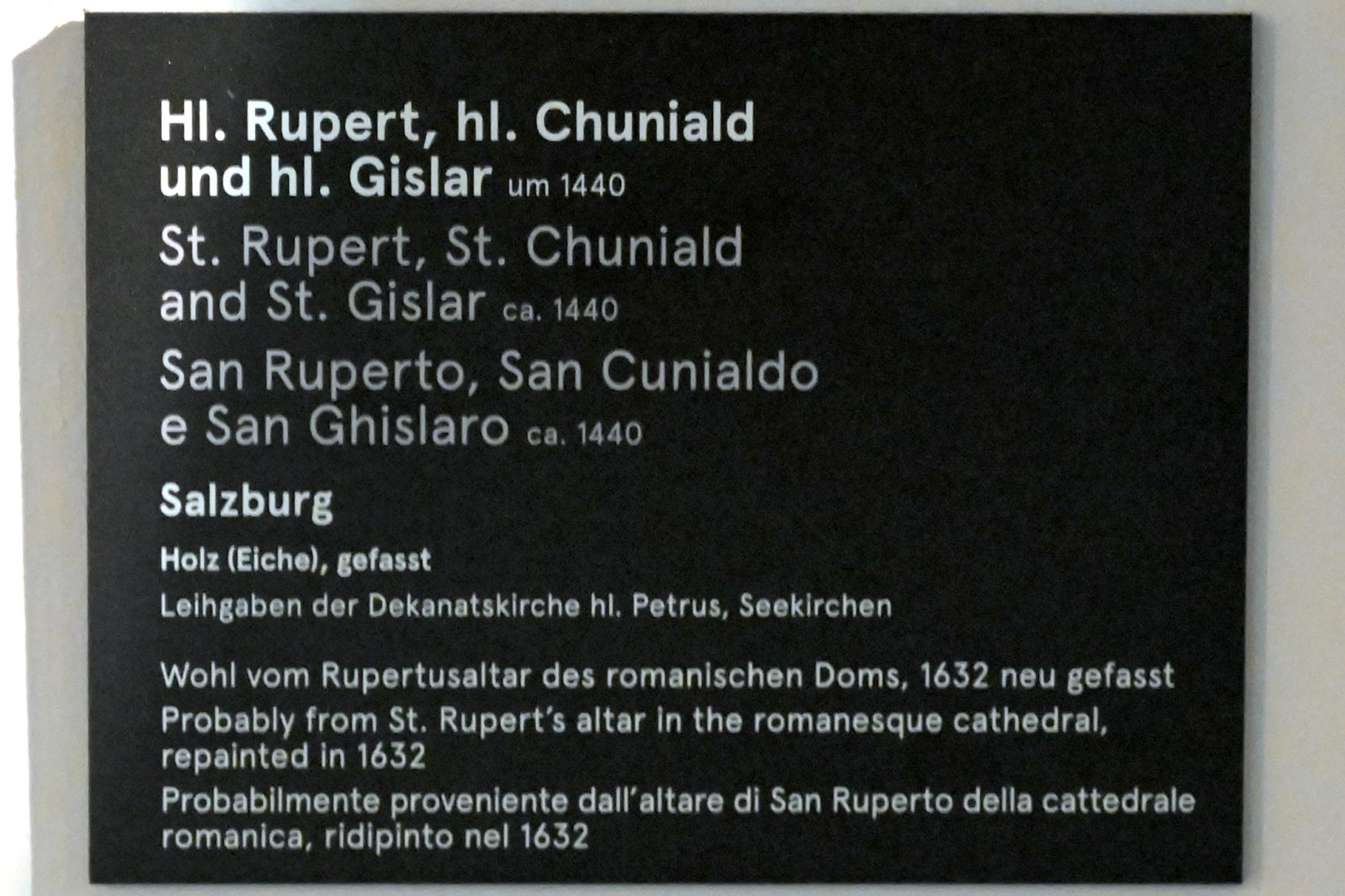 Hl. Gislar, Salzburg, Salzburger Dom Hl. Rupert und H. Virgil, jetzt Salzburg, Dommuseum Salzburg, um 1440, Bild 3/3