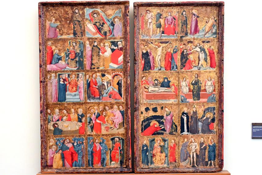 Maestro di San Nicolò degli Albari (1320): Szenen aus dem Leben Christi mit Heiigen, um 1320