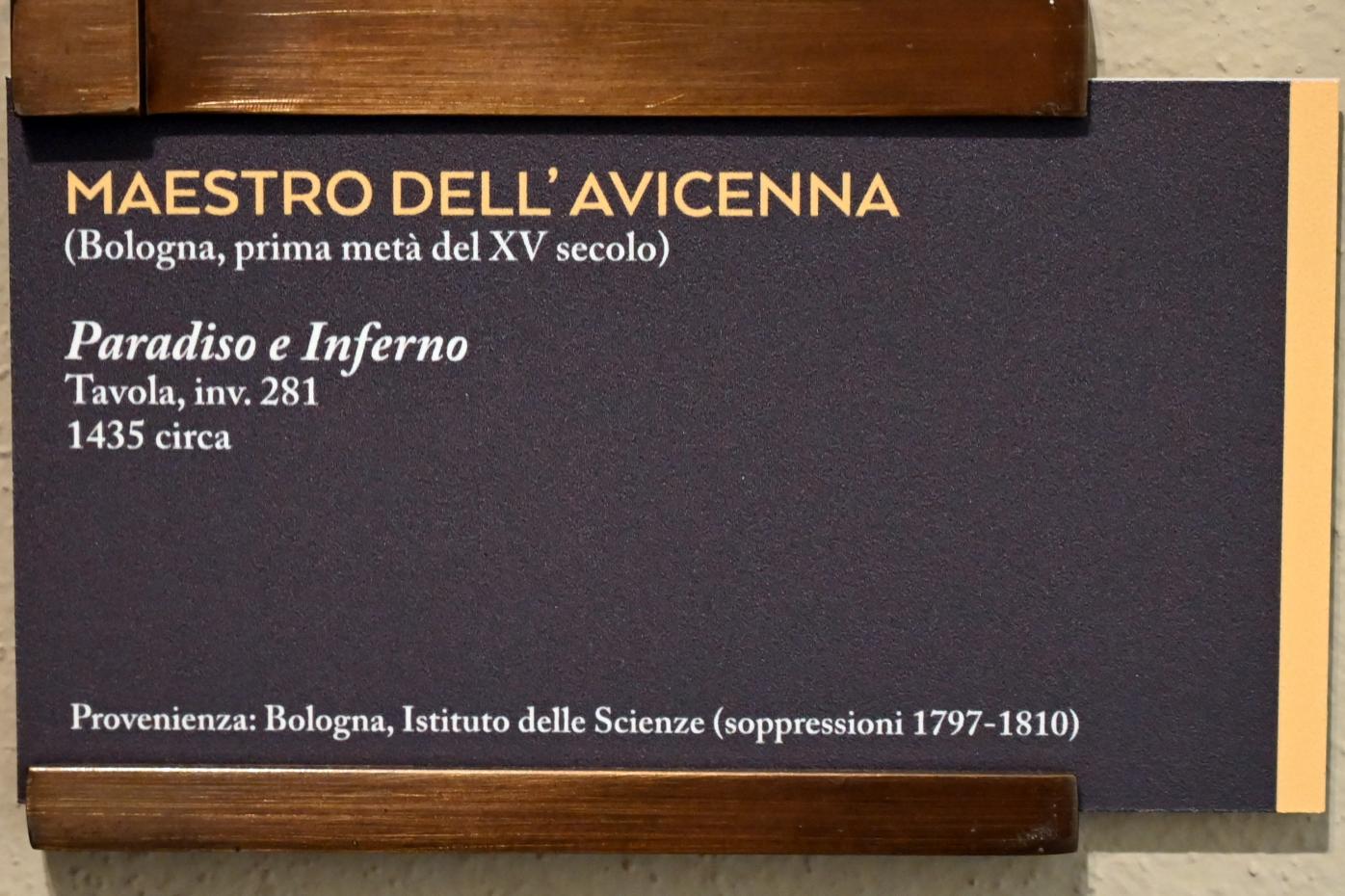 Maestro dell'Avicenna (1435), Himmel und Hölle, Bologna, Pinacoteca Nazionale, Saal 4, um 1435, Bild 2/2