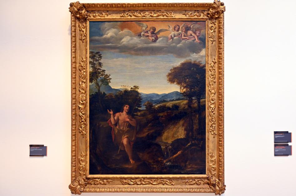 Annibale Carracci (1583–1604): Johannes der Täufer in einer Landschaft, 1594–1595