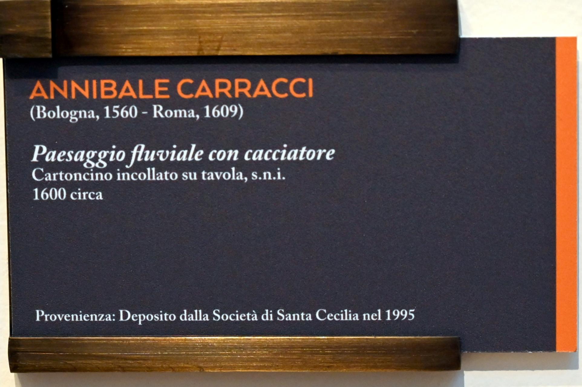 Annibale Carracci (1582–1609), Flusslandschaft mit Jäger, Bologna, Pinacoteca Nazionale, Saal 30, um 1600, Bild 2/2