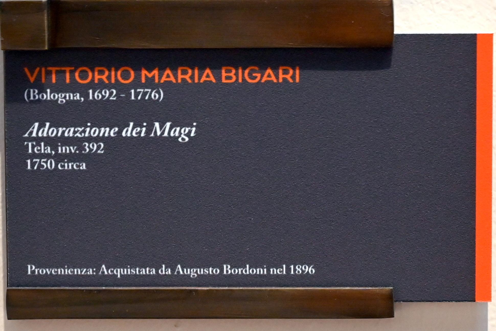 Vittorio Maria Bigari (1748–1750), Anbetung der Könige, Bologna, Pinacoteca Nazionale, Saal 30, um 1750, Bild 2/2
