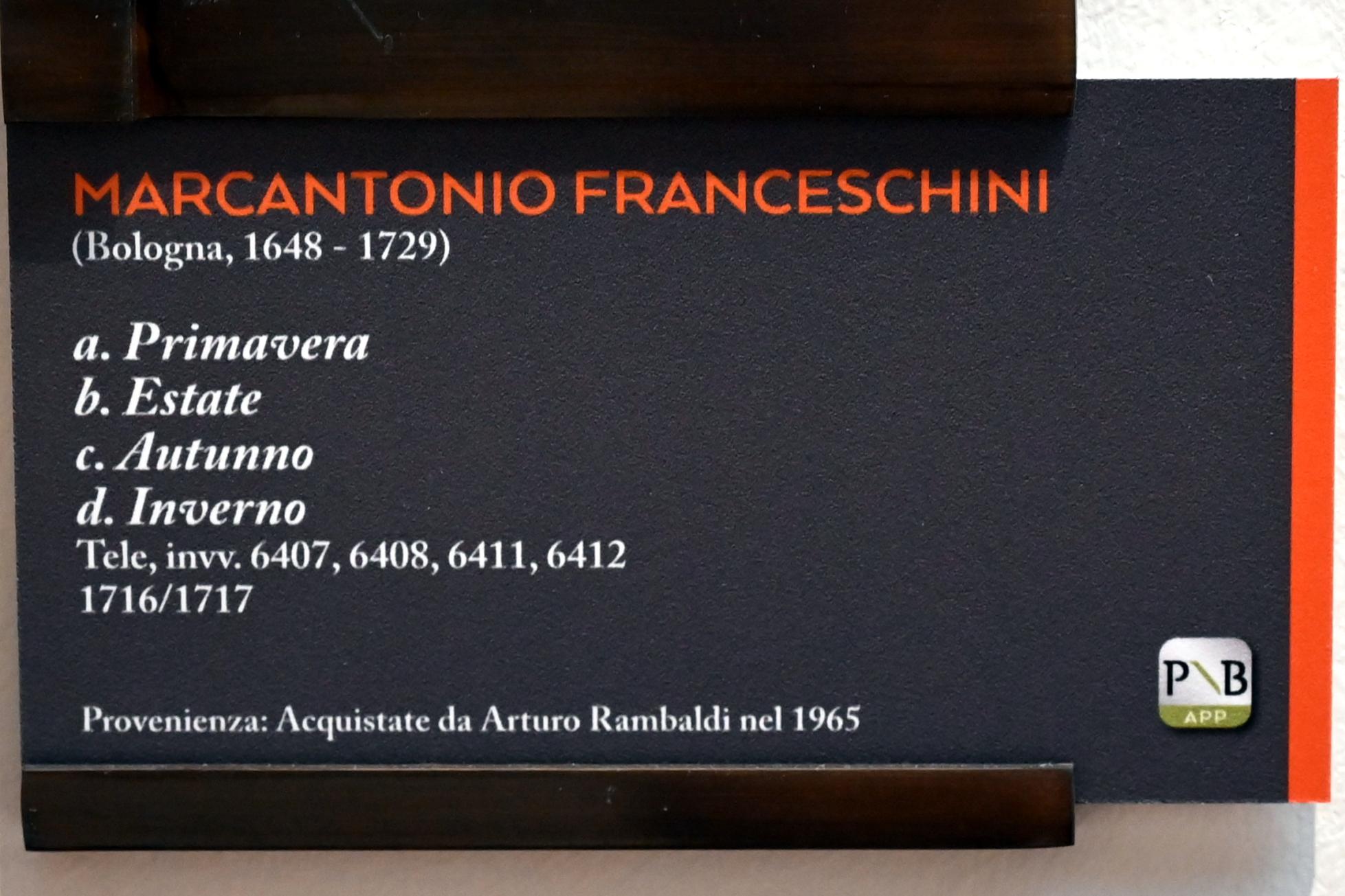 Marcantonio Franceschini (1716), Herbst, Bologna, Pinacoteca Nazionale, Saal 30, 1716–1717, Bild 2/3