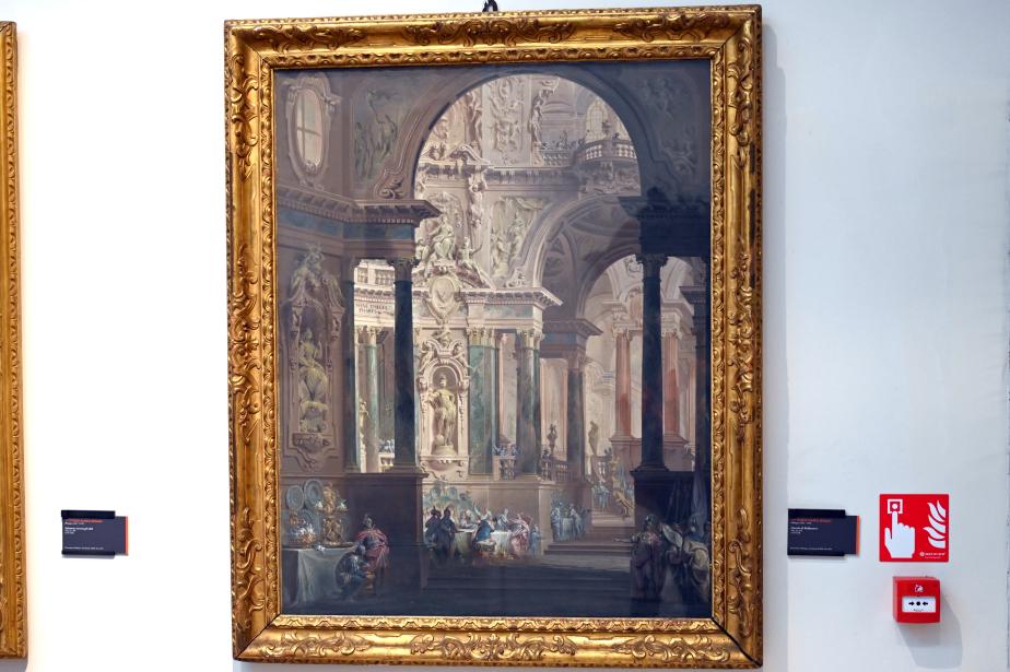 Vittorio Maria Bigari (1748–1750), Das Gastmahl des Belsazar, Bologna, Pinacoteca Nazionale, Saal 30, 1747–1750, Bild 1/2
