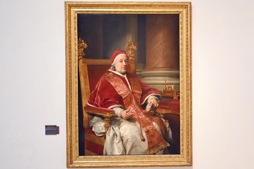 Anton Raphael Mengs (1744–1777), Porträt von Papst Clemens XIII. Rezzonico, Bologna, Pinacoteca Nazionale, Saal 28, 1758