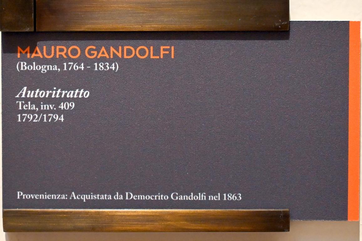 Mauro Gandolfi (1793), Selbstporträt, Bologna, Pinacoteca Nazionale, Saal 28, 1792–1794, Bild 2/2
