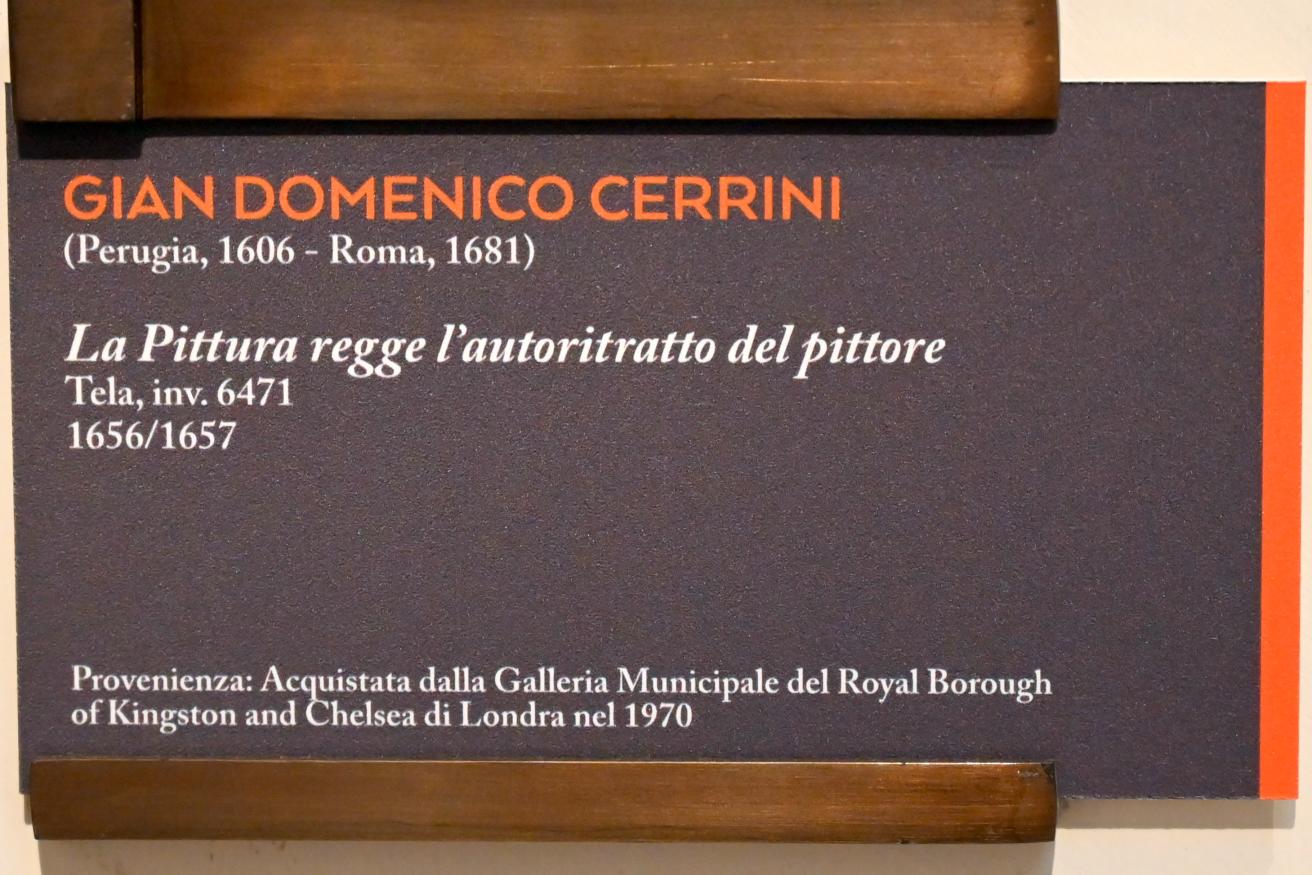 Giovanni Domenico Cerrini (1656–1662), Selbstporträt des Malers in den Händen des Gemäldes, Bologna, Pinacoteca Nazionale, Saal 27, 1656–1657, Bild 2/2
