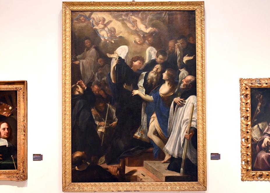 Domenico Maria Canuti (1671), Tod des Heiligen Benedikt, Bologna, ehem. Chiesa di Santa Margherita, jetzt Bologna, Pinacoteca Nazionale, Saal 27, 1671, Bild 1/2