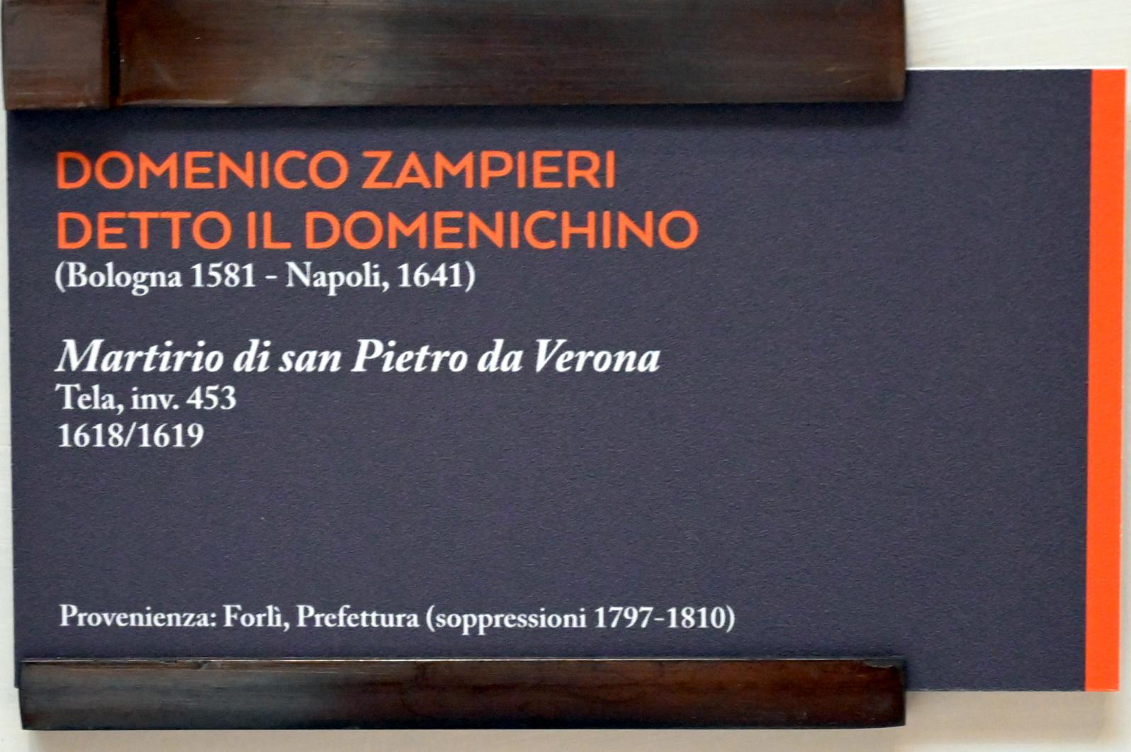 Domenichino (Domenico Zampieri) (1602–1627), Martyrium des heiligen Petrus von Verona, Bologna, Pinacoteca Nazionale, Saal 26, 1618–1619, Bild 2/2