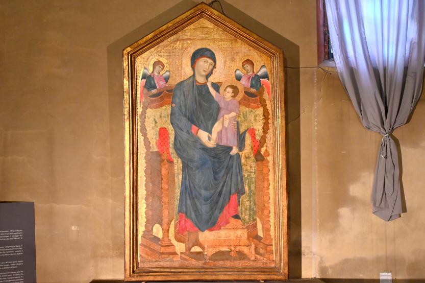 Cimabue (1272–1282), Thronende Maria mit dem Kind und Engeln, Bologna, Basilica di Santa Maria dei Servi, um 1280–1285
