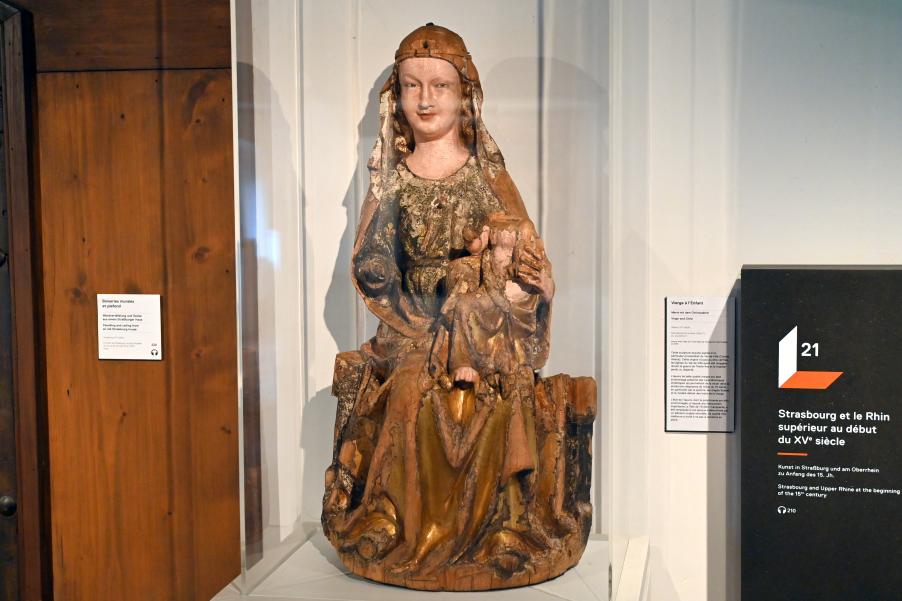 Maria mit Kind, Straßburg, Musée de l’Œuvre Notre-Dame (Frauenhausmuseum), 14. Jhd., Bild 2/4