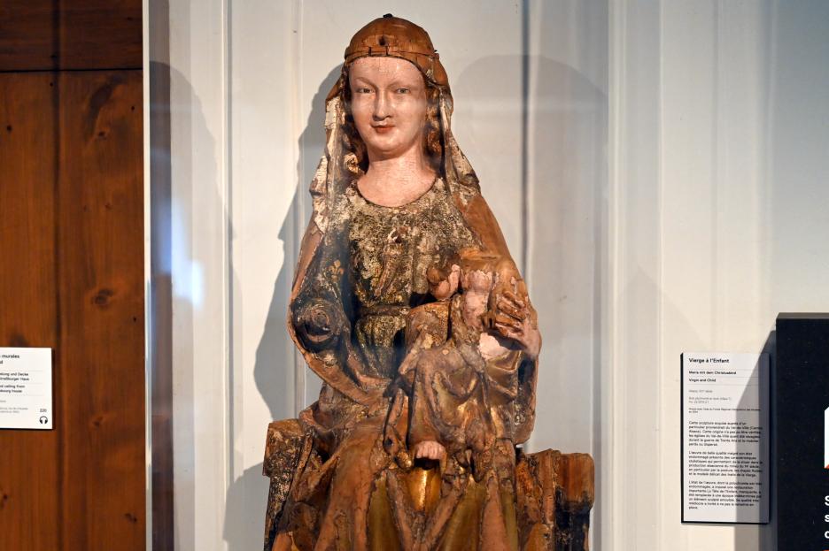 Maria mit Kind, Straßburg, Musée de l’Œuvre Notre-Dame (Frauenhausmuseum), 14. Jhd., Bild 3/4