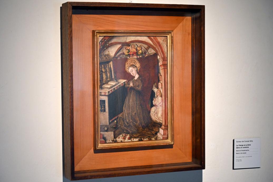 Konrad Witz (Nachahmer) (1445), Maria als Tempeljungfrau, Straßburg, Musée de l’Œuvre Notre-Dame (Frauenhausmuseum), um 1440–1450