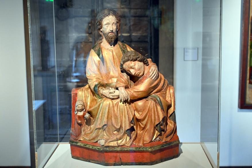 Christus und Johannes, Colmar, ehem. Dominikanerklosters, jetzt Straßburg, Musée de l’Œuvre Notre-Dame (Frauenhausmuseum), um 1430