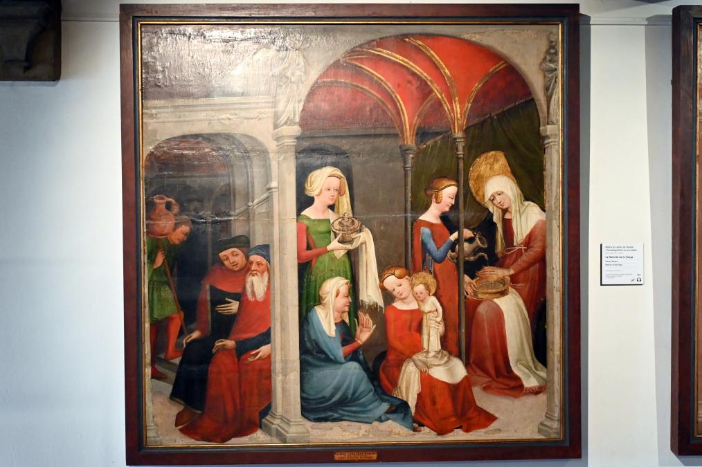 Oberrheinischer Meister (1415–1430), Geburt Mariens, Straßburg, Musée de l’Œuvre Notre-Dame (Frauenhausmuseum), um 1430