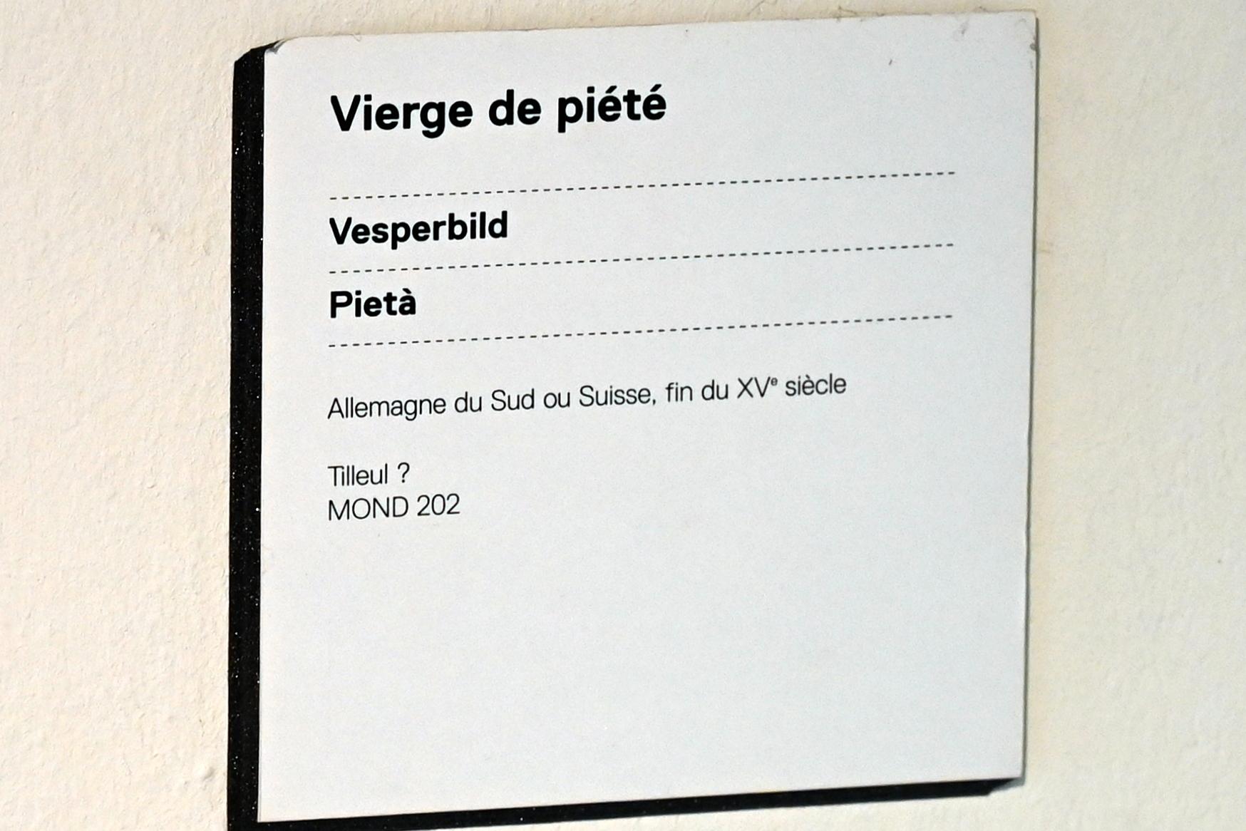 Vesperbild, Straßburg, Musée de l’Œuvre Notre-Dame (Frauenhausmuseum), Ende 15. Jhd., Bild 2/2