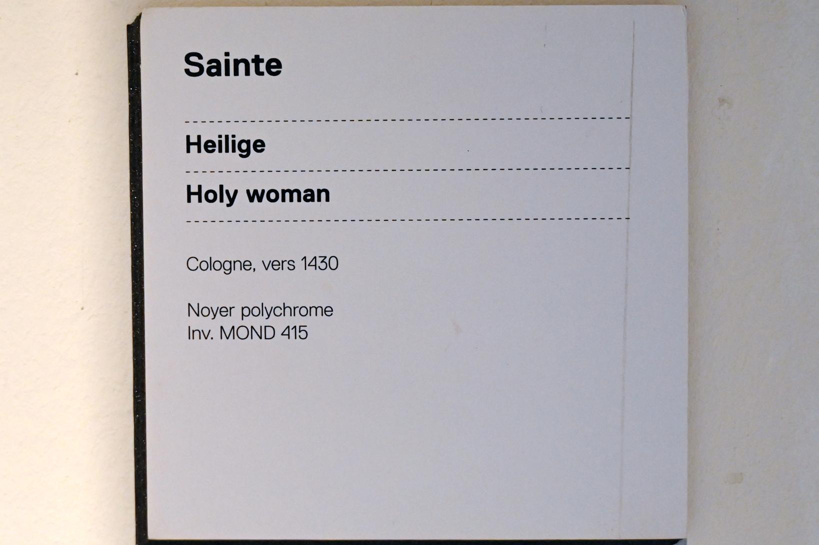 Weibliche Heilige, Straßburg, Musée de l’Œuvre Notre-Dame (Frauenhausmuseum), um 1430, Bild 3/3