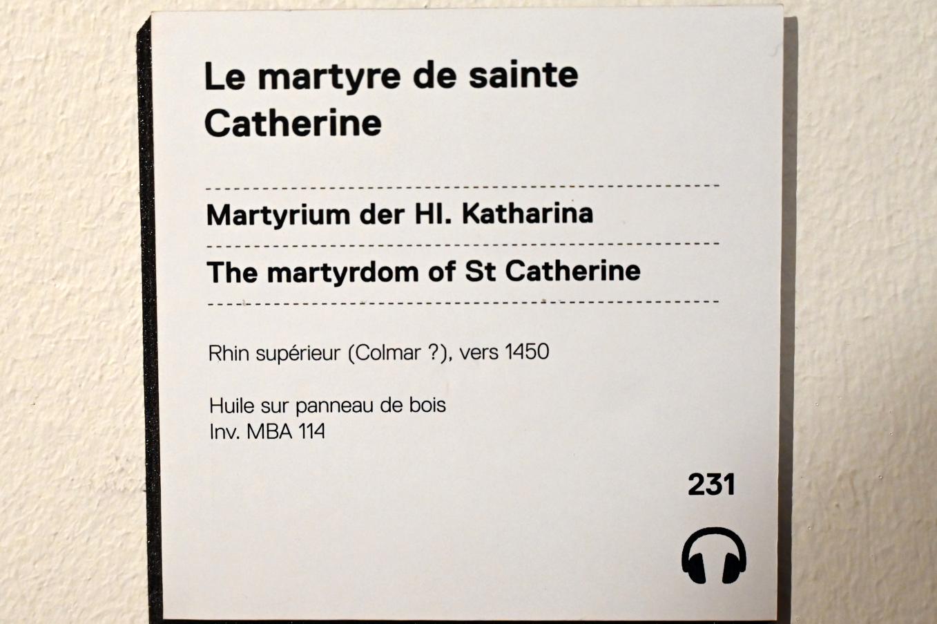 Martyrium der hl. Katharina, Straßburg, Musée de l’Œuvre Notre-Dame (Frauenhausmuseum), um 1450, Bild 2/2