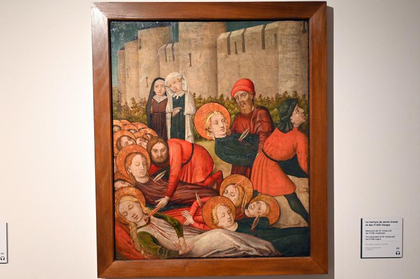 Martyrium der Heiligen Ursula und der elftausend Jungfrauen, Straßburg, Musée de l’Œuvre Notre-Dame (Frauenhausmuseum), um 1450