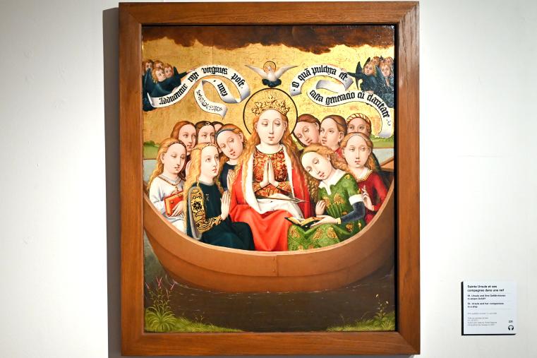 Heilige Ursula und ihre Gefährtinnen in einem Schiff, Straßburg, Musée de l’Œuvre Notre-Dame (Frauenhausmuseum), um 1450, Bild 1/2