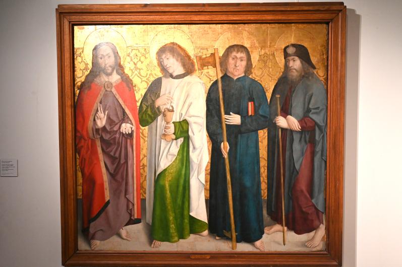 Christus mit den heiligen Johannes, Jakobus der Ältere und Jakobus der Jüngere, Thann, Münster zu Thann, jetzt Straßburg, Musée de l’Œuvre Notre-Dame (Frauenhausmuseum), um 1500