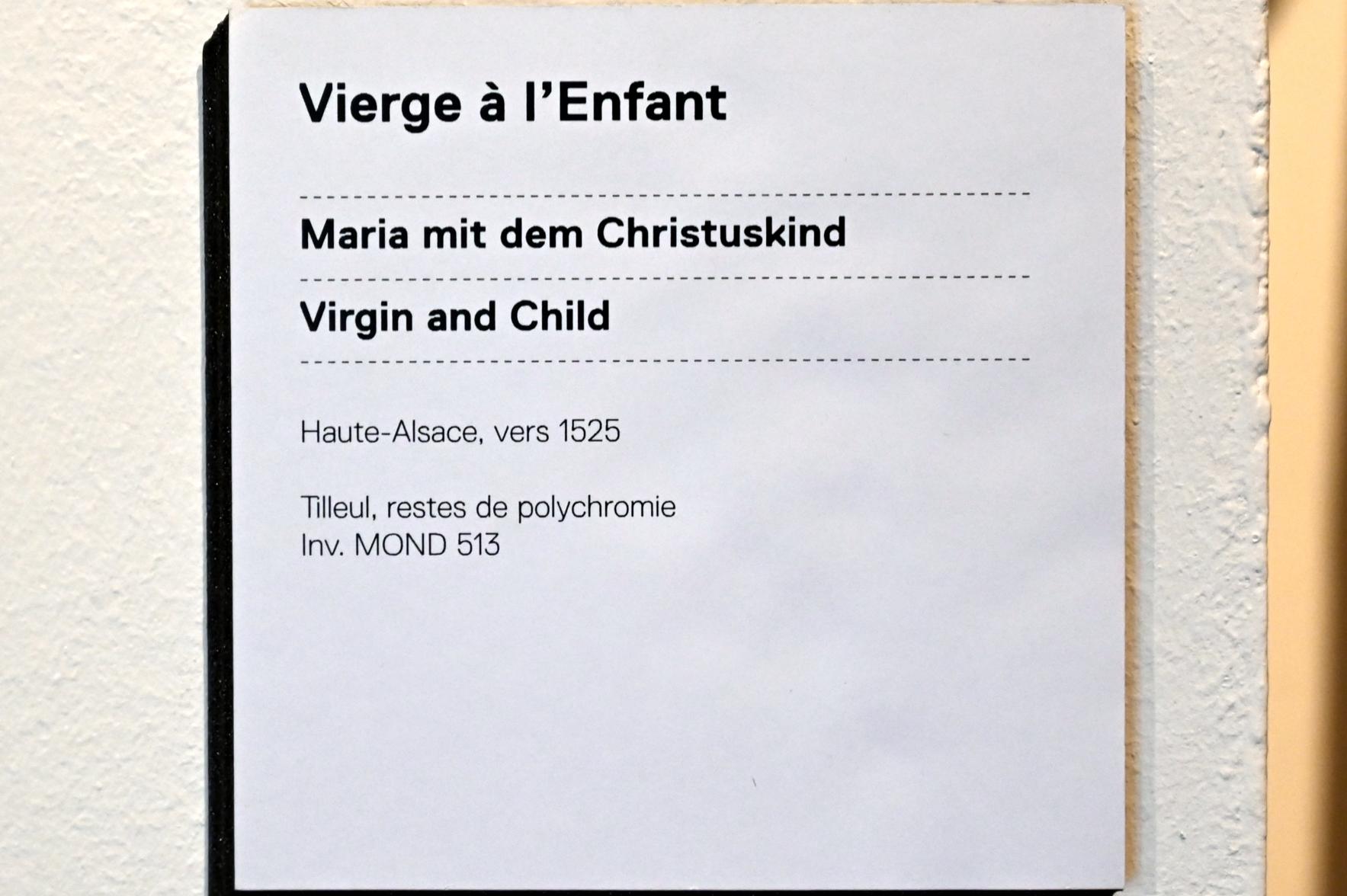 Maria mit Kind, Straßburg, Musée de l’Œuvre Notre-Dame (Frauenhausmuseum), um 1525, Bild 2/2