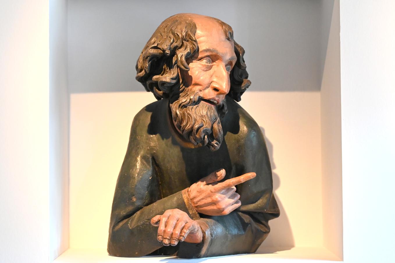 Männliche Büste mit aufgestützten Armen, Straßburg, Musée de l’Œuvre Notre-Dame (Frauenhausmuseum), um 1470–1480