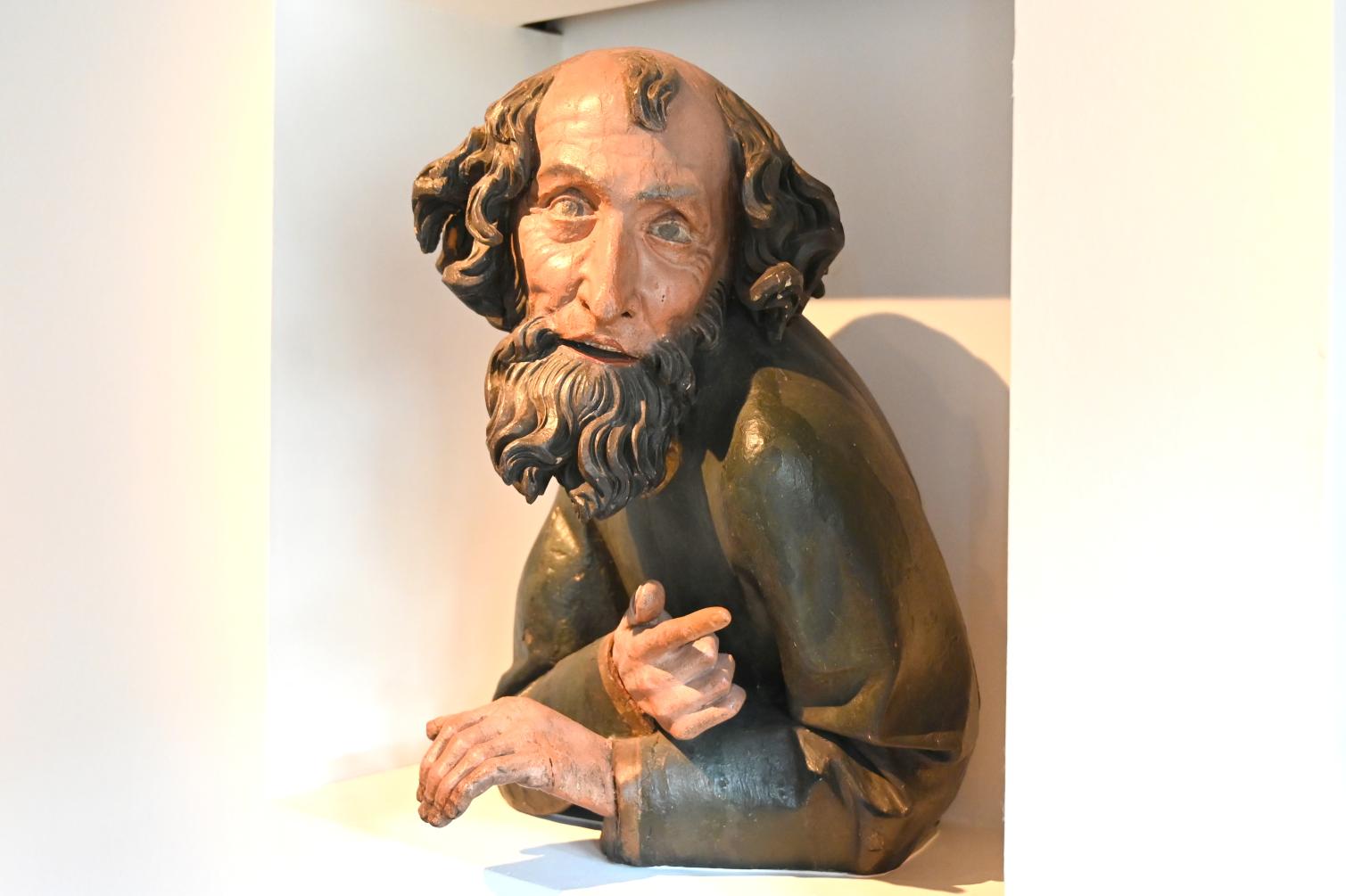 Männliche Büste mit aufgestützten Armen, Straßburg, Musée de l’Œuvre Notre-Dame (Frauenhausmuseum), um 1470–1480, Bild 2/3