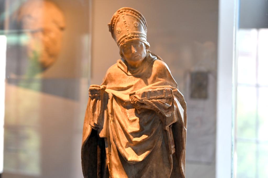 Niklaus von Hagenau (Niklas Zimmerlin) (1485–1500), Heiliger Bischof, Straßburg, Straßburger Münster, jetzt Straßburg, Musée de l’Œuvre Notre-Dame (Frauenhausmuseum), um 1484–1486, Bild 2/3