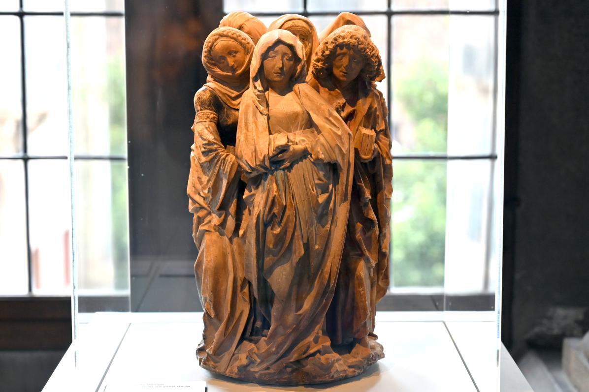 Figurengruppe einer Kreuzigung: Johannes und Maria mit Frauen, Straßburg, Musée de l’Œuvre Notre-Dame (Frauenhausmuseum), um 1470–1480