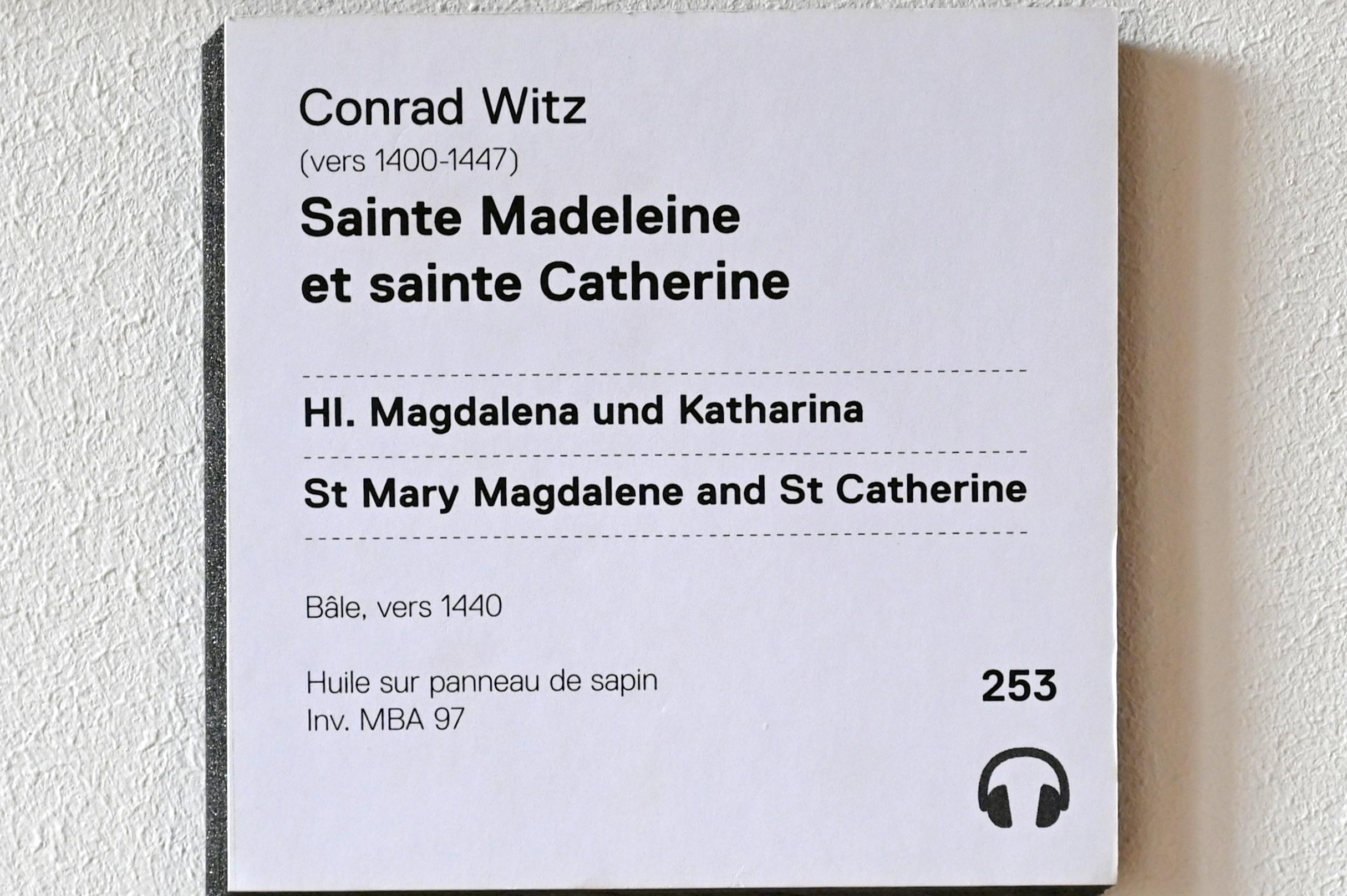 Konrad Witz (1436–1447), Hll. Magdalena und Katharina, Straßburg, Musée de l’Œuvre Notre-Dame (Frauenhausmuseum), um 1440, Bild 2/2