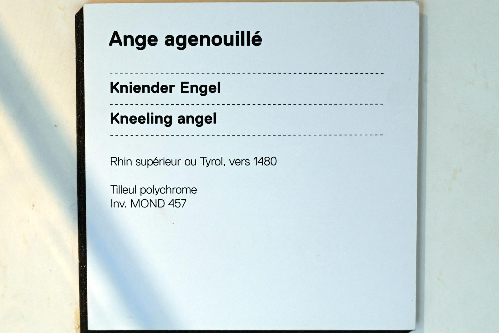 Kniender Engel, Straßburg, Musée de l’Œuvre Notre-Dame (Frauenhausmuseum), um 1480, Bild 3/3