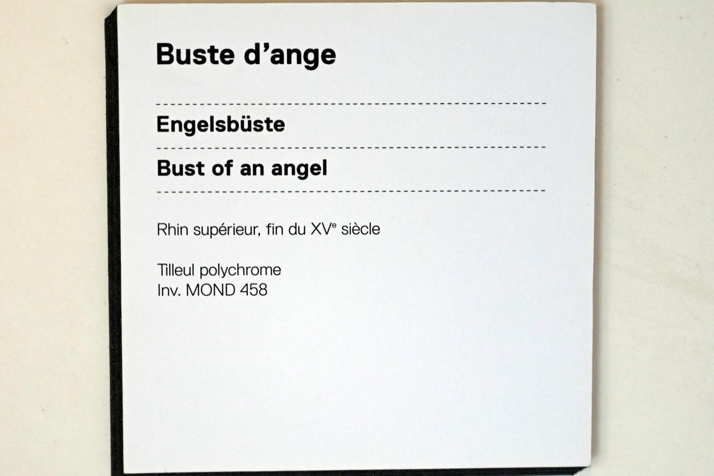 Engelsbüste, Straßburg, Musée de l’Œuvre Notre-Dame (Frauenhausmuseum), Ende 15. Jhd., Bild 3/3
