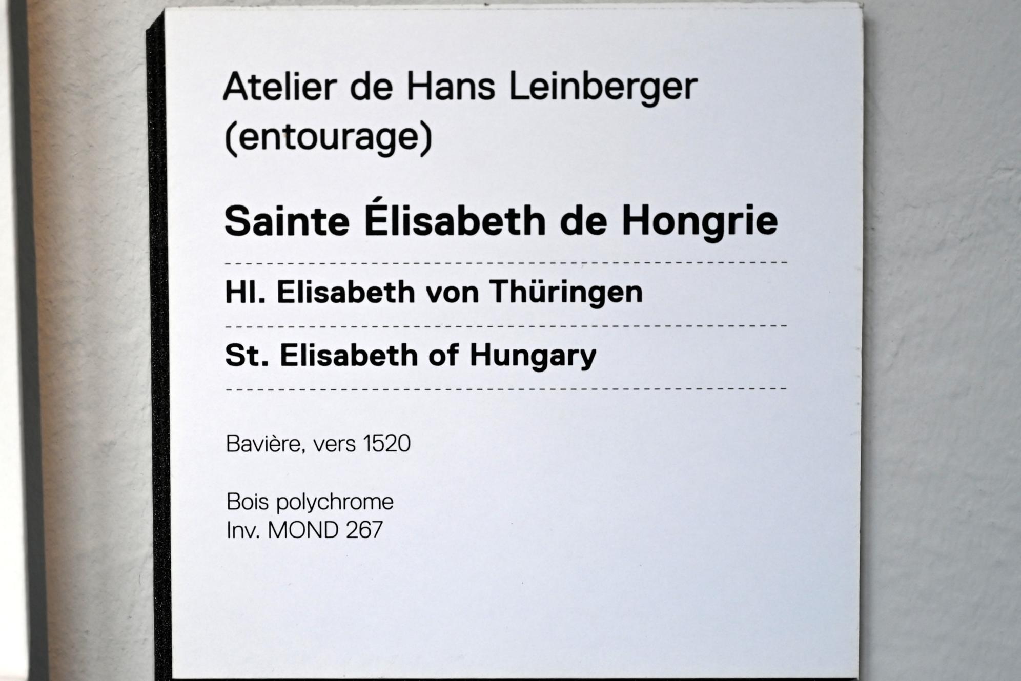 Hans Leinberger (Umkreis) (1515–1520), Heilige Elisabeth von Thüringen, Straßburg, Musée de l’Œuvre Notre-Dame (Frauenhausmuseum), um 1520, Bild 3/3
