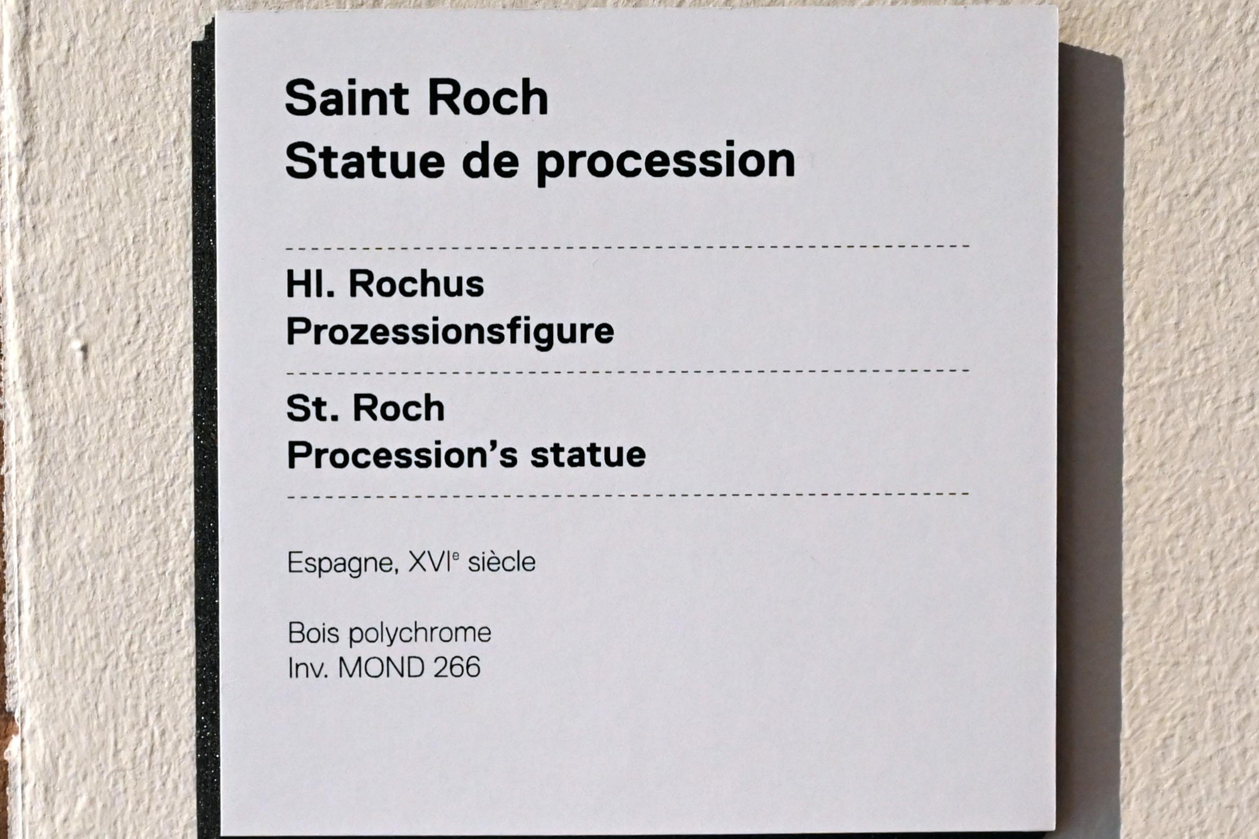 Hl. Rochus, Straßburg, Musée de l’Œuvre Notre-Dame (Frauenhausmuseum), 16. Jhd., Bild 2/2