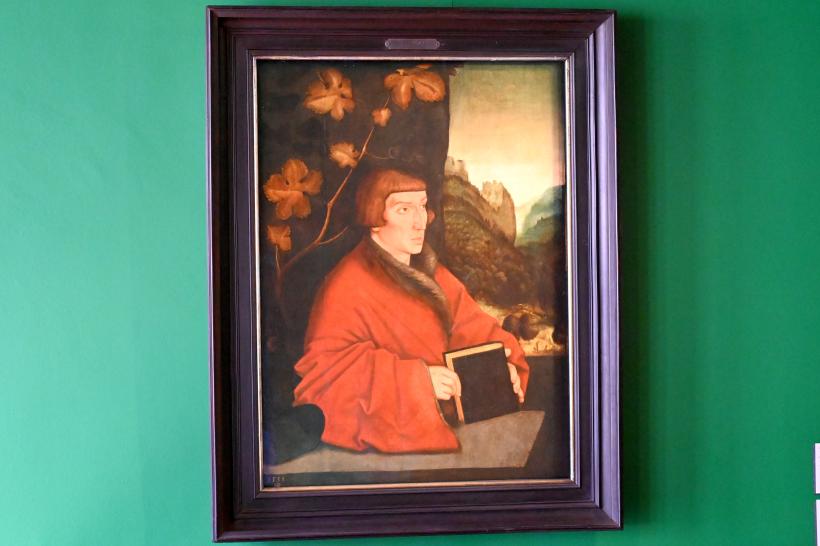 Hans Baldung Grien (1500–1544), Porträt des Stiftsherrn Ambrosius Volmar Keller, Straßburg, Musée de l’Œuvre Notre-Dame (Frauenhausmuseum), 1538, Bild 1/2